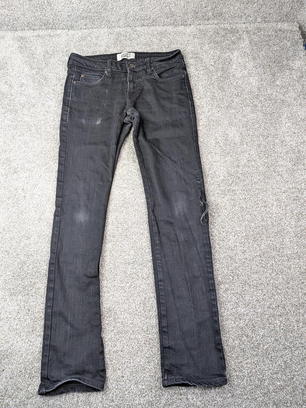 Naked & Famous Denim Jeans Mens 31 Black Super Skinny Guy Power Stretch 013010